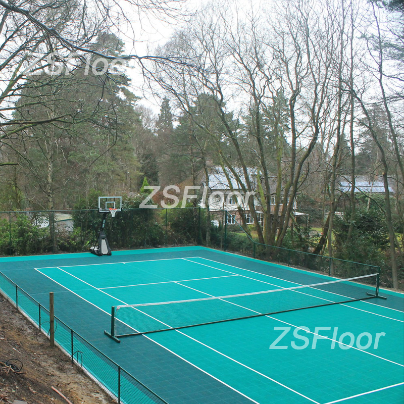 multisports court in backyard